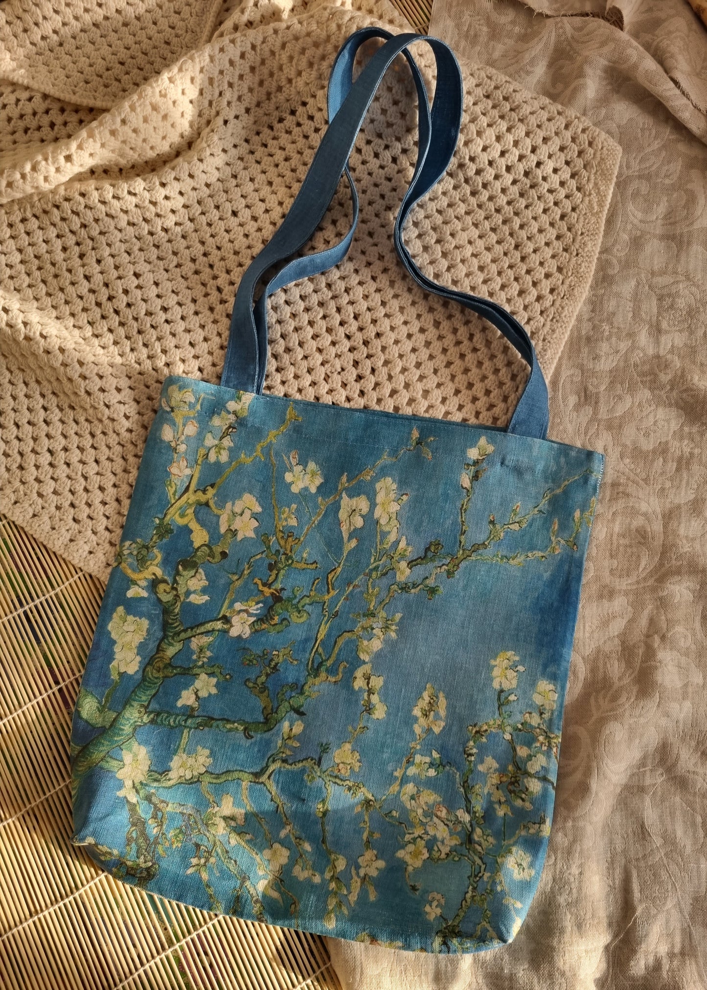 Almond Blossom Van Gogh Printed Tote Bag