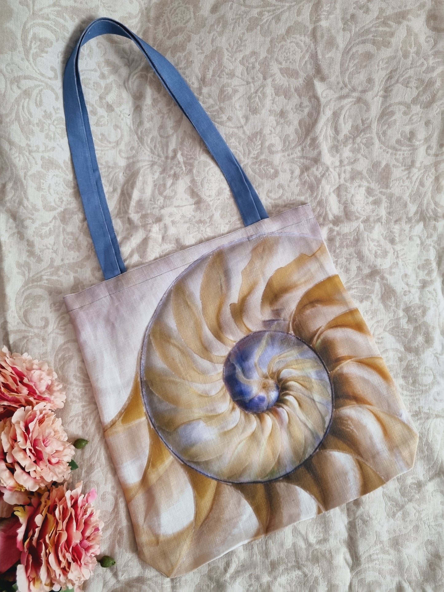 Tote Bag/sacosa in imprimat, model Seashell