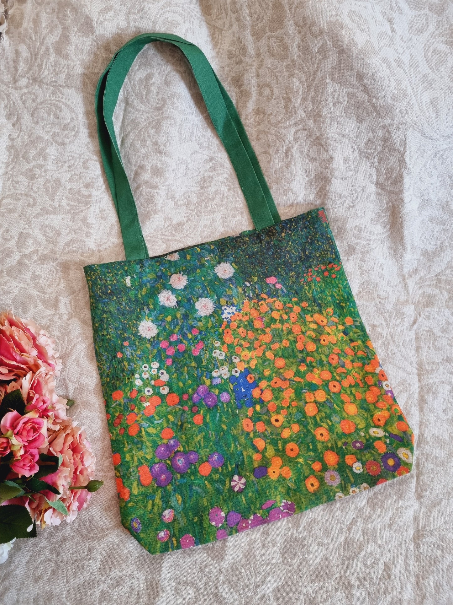 Tote Bag/sacosa in imprimat, model Poppy Field, Van  Gogh