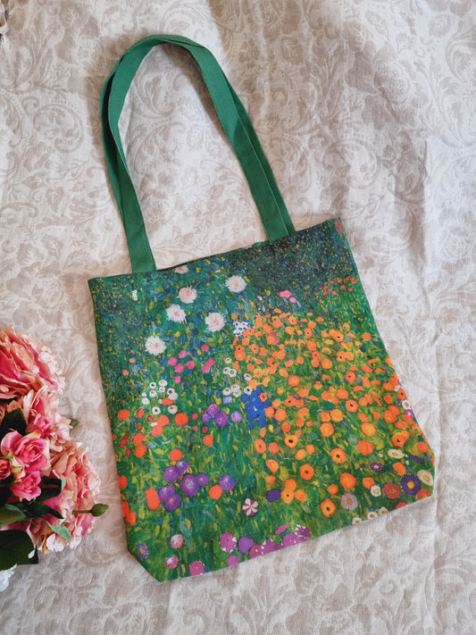 Tote Bag/sacosa in imprimat, model Poppy Field, Van  Gogh