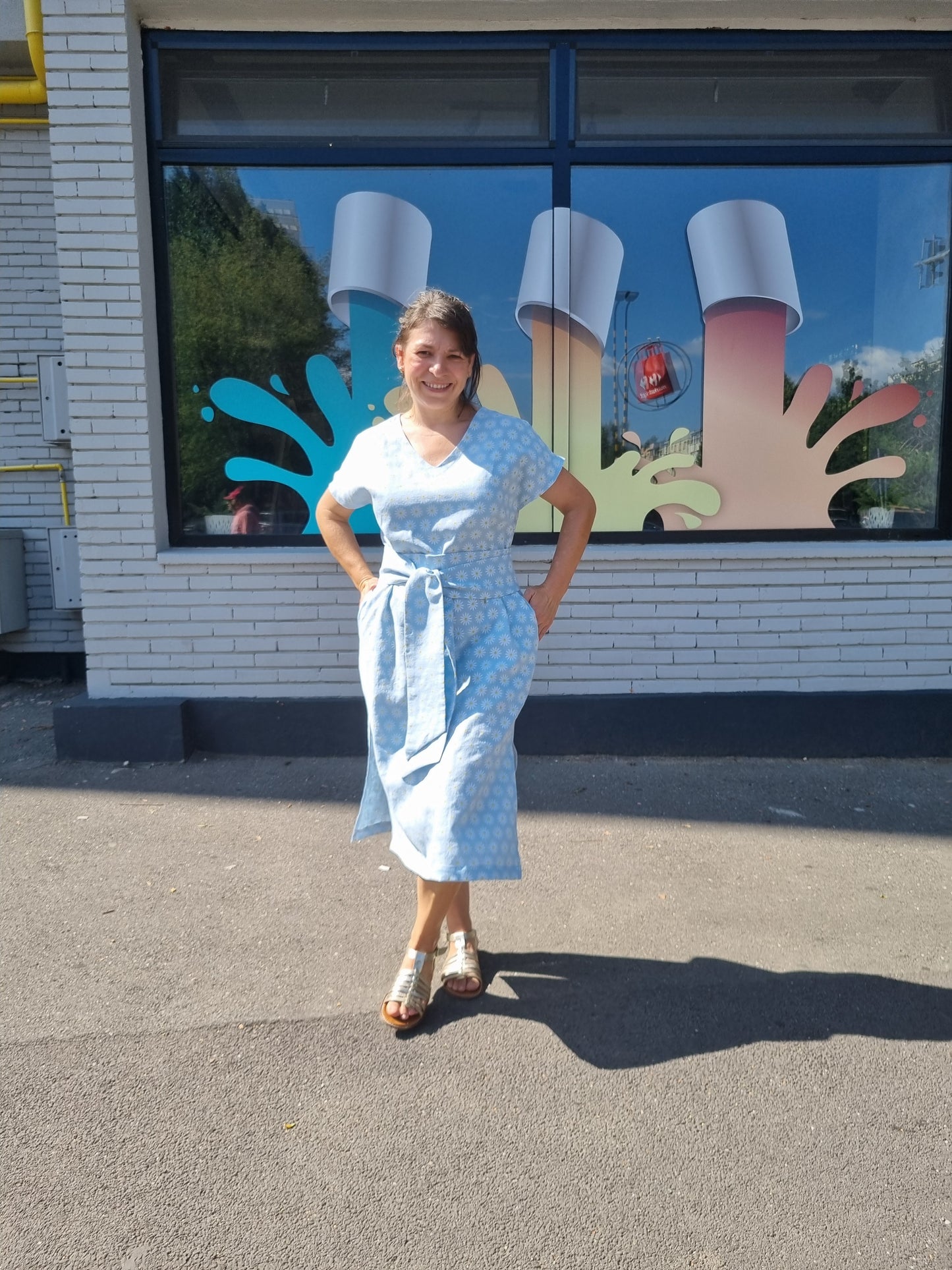 Tina prewashed linen dress