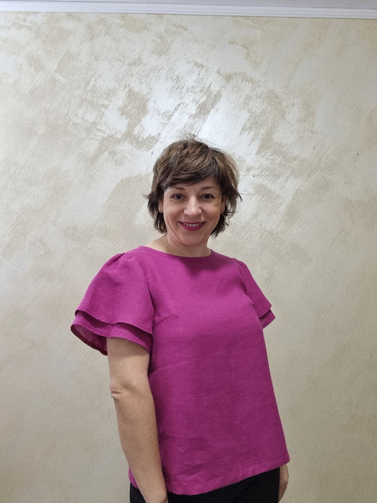 Bluza din in Fluture - GRADINA CU COCONI SRL