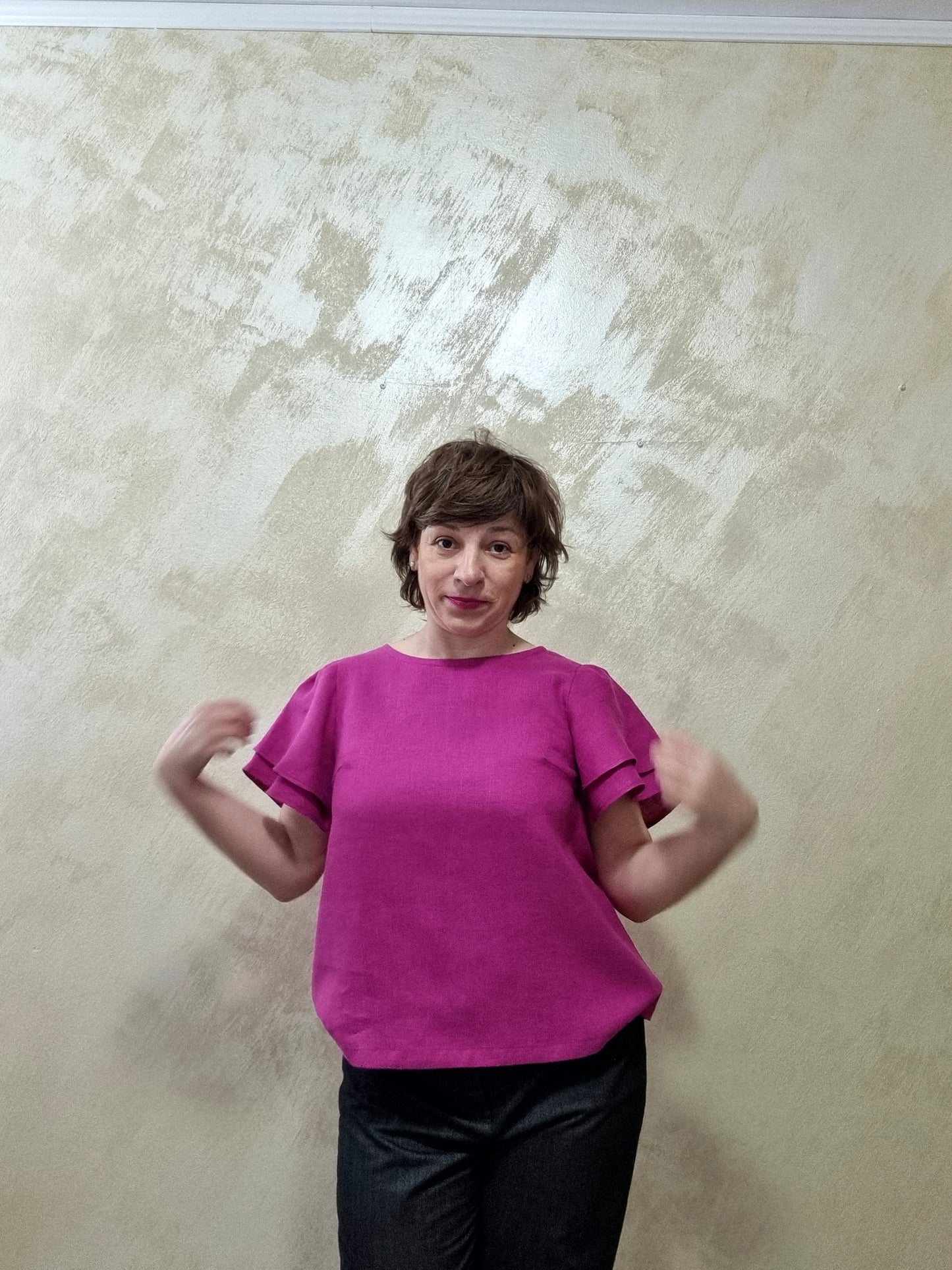 Bluza din in Fluture - GRADINA CU COCONI SRL